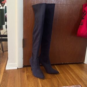 Elegant Navy Blue Over-the-Knee Women's Boots